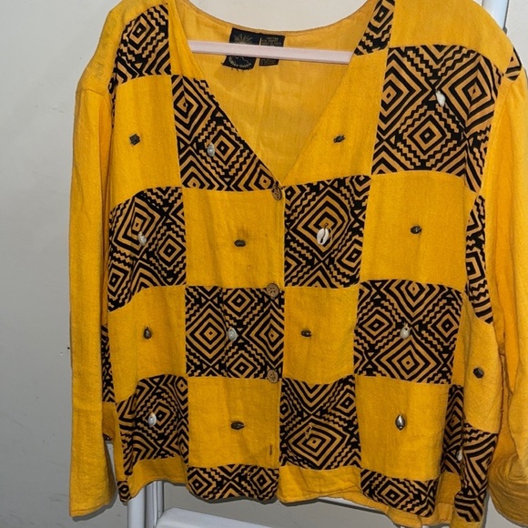 Tbeautoful tribal beaded/Shell Button Cardigan Shirt - Picture 8 of 16